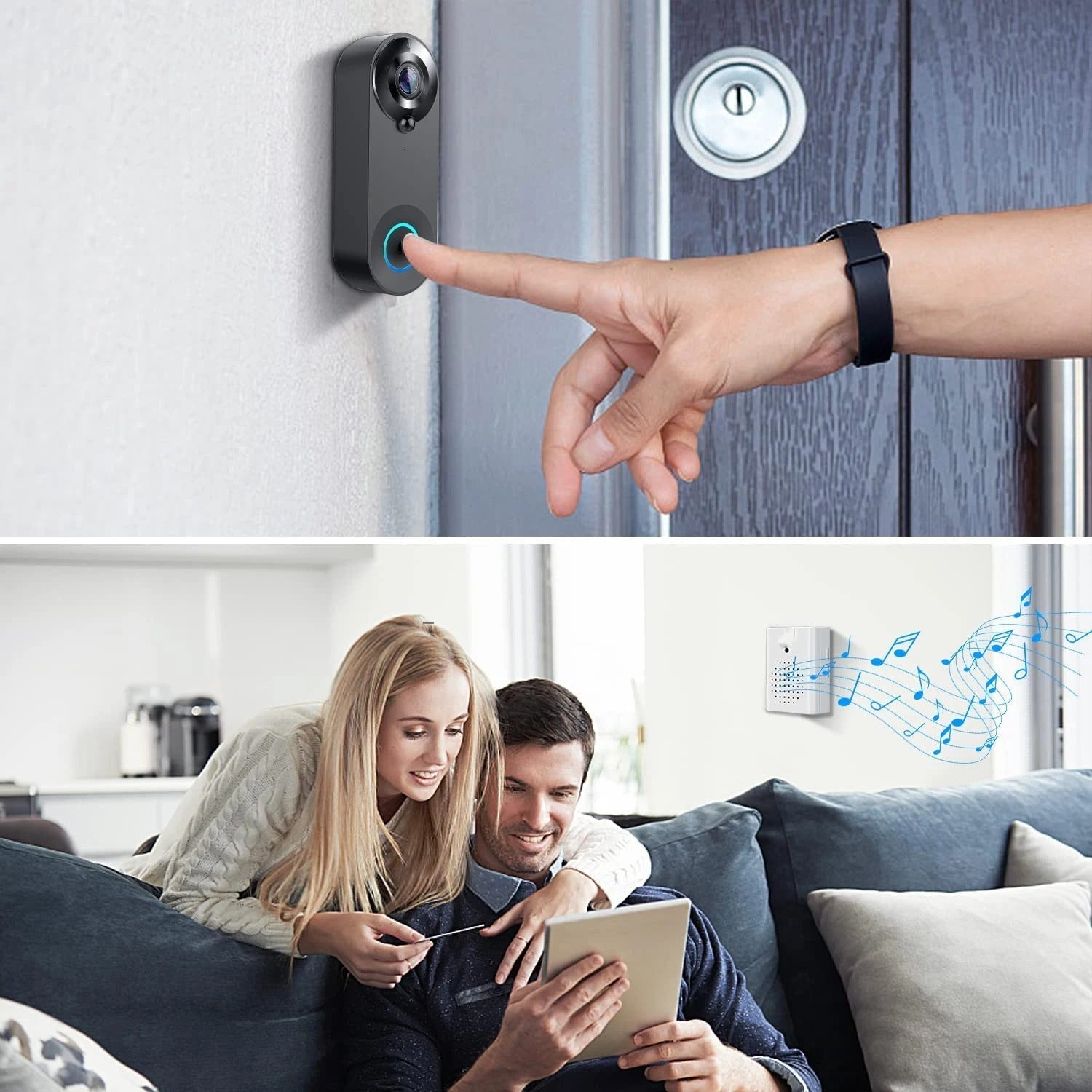 Smart Wi-Fi Video Doorbell with Two-Way Audio