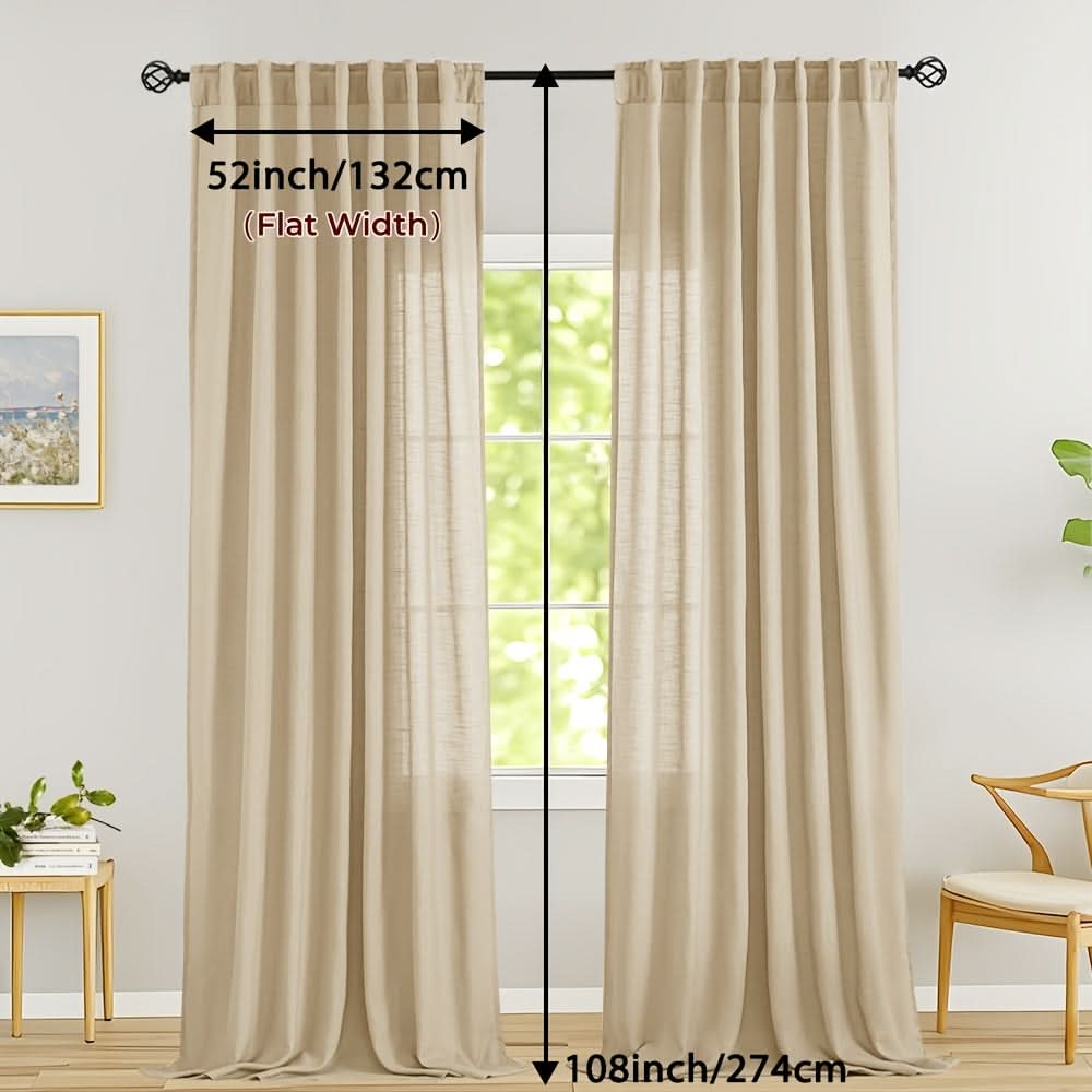 Breezy Linen Sheer Drapes for Natural Light and Privacy