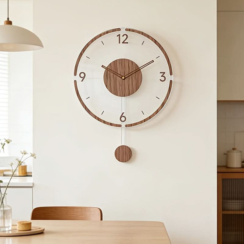Elegance in Motion: ClearView Swing Wall Timepiece