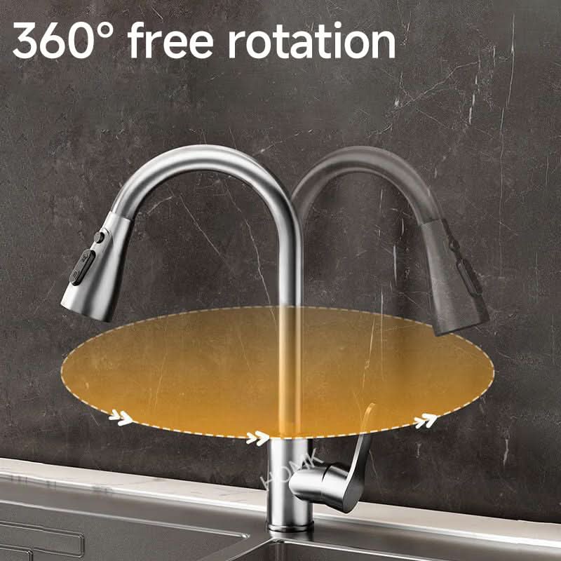 Versatile Pull-Out Kitchen Faucet with Adjustable Spray Options