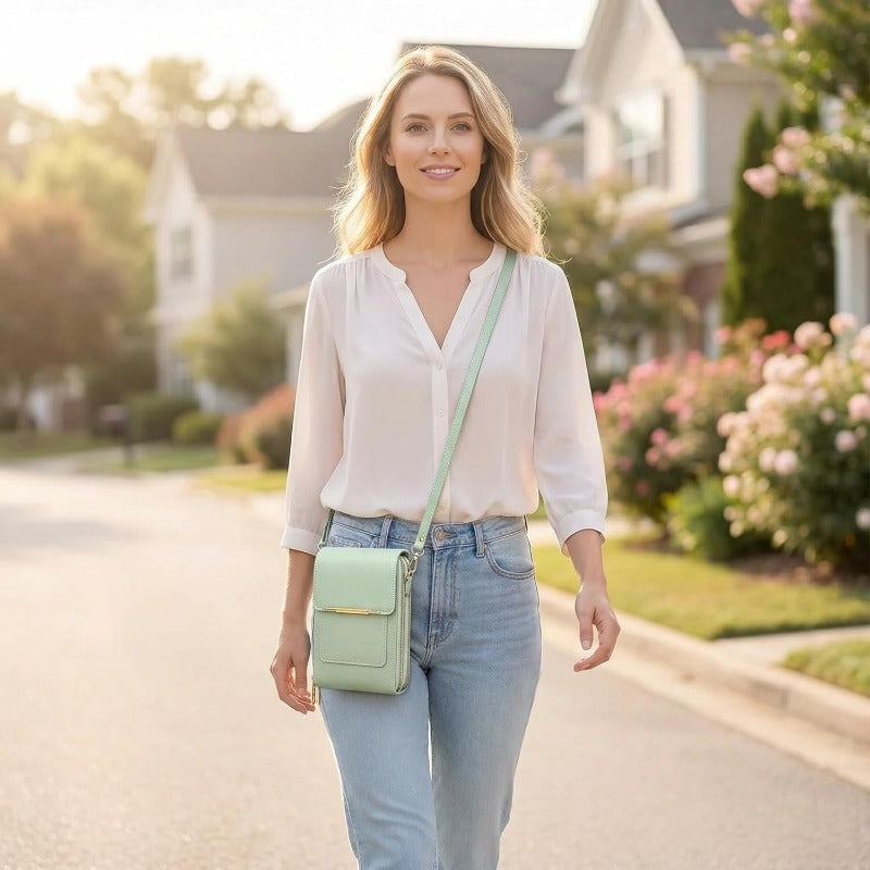 Secure Slim Phone Pouch – Anti-Theft Crossbody Organizer