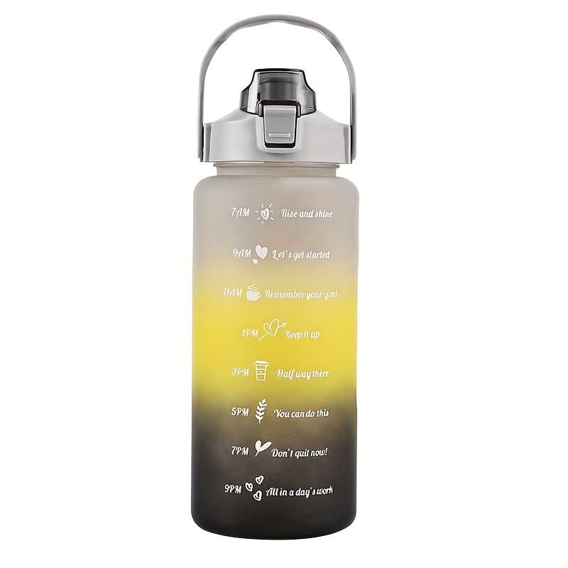 AquaGlow – Stylish Gradient Water Bottle with Straw