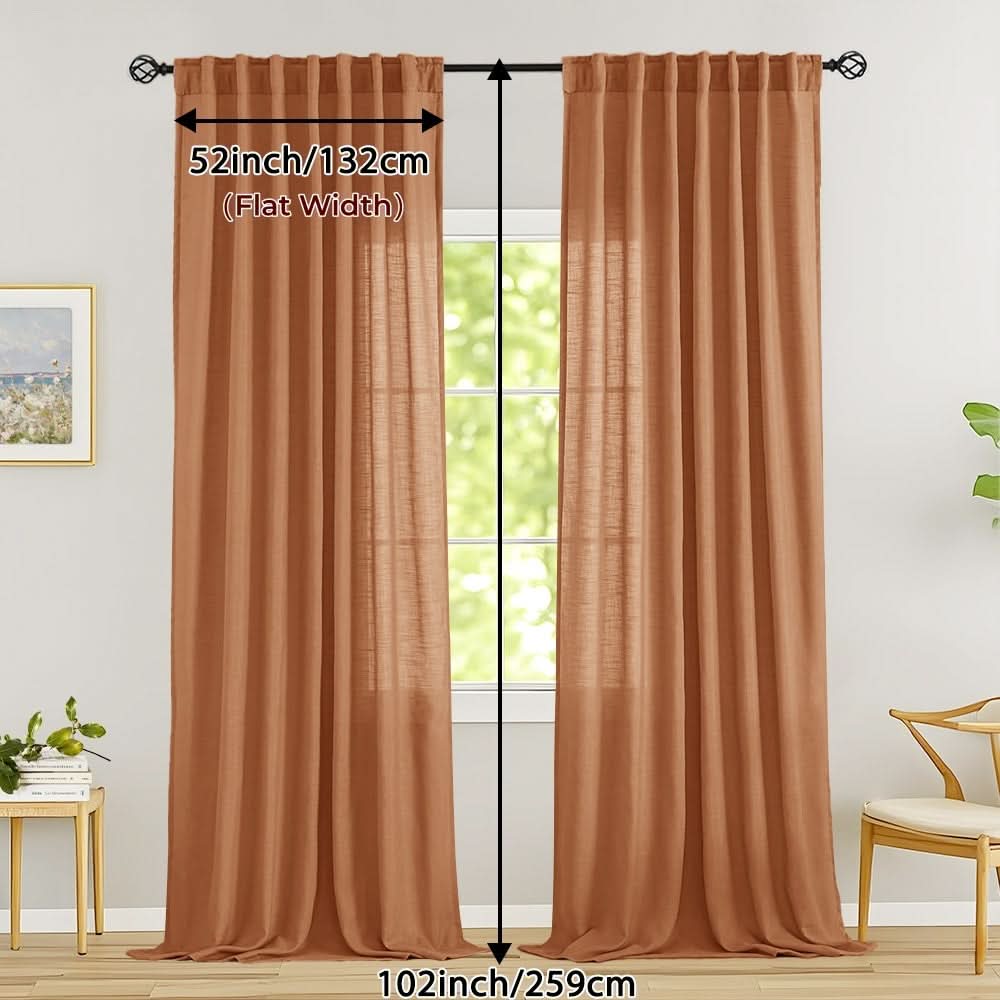 Breezy Linen Sheer Drapes for Natural Light and Privacy