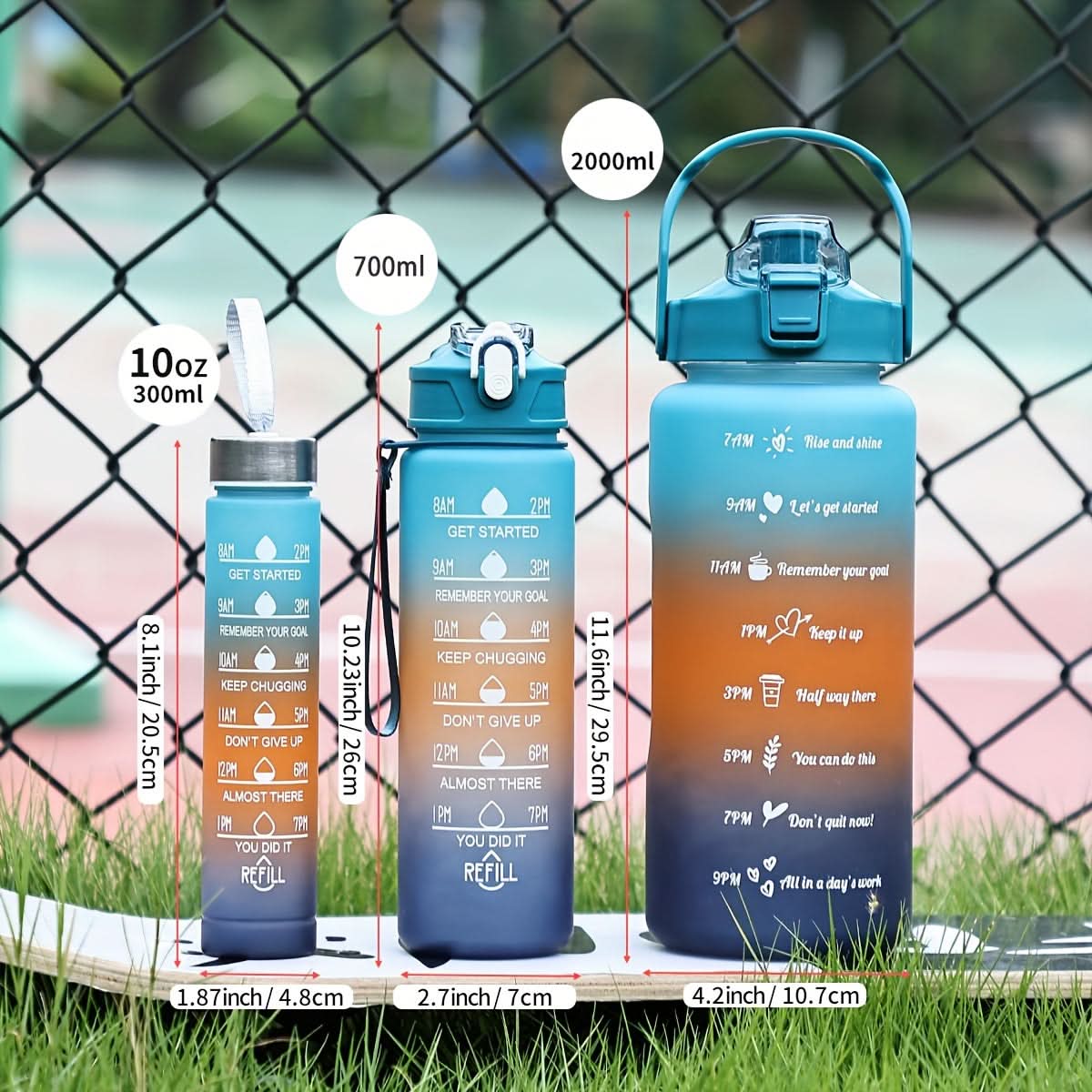 AquaGlow – Stylish Gradient Water Bottle with Straw