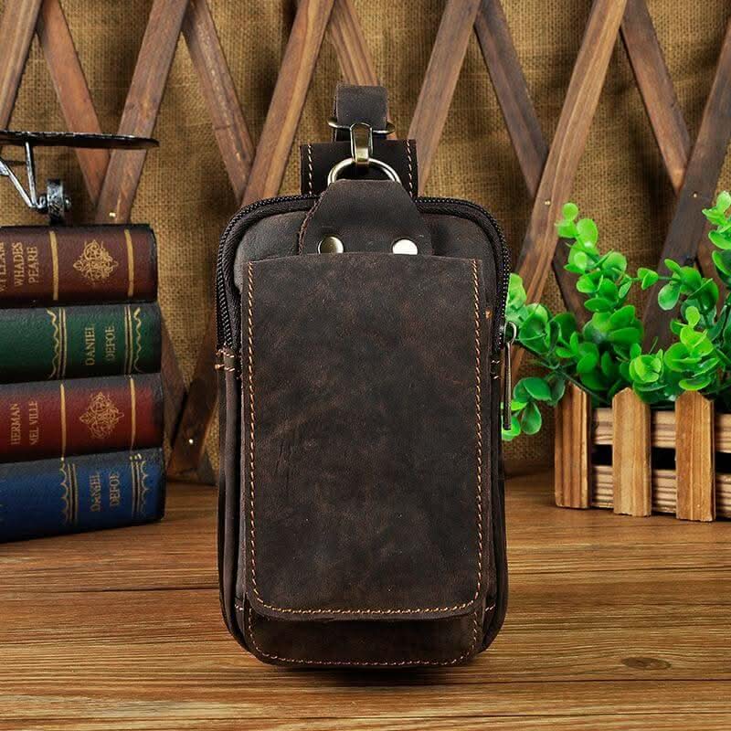 HeritageCraft – Premium Leather Travel Waist Bag