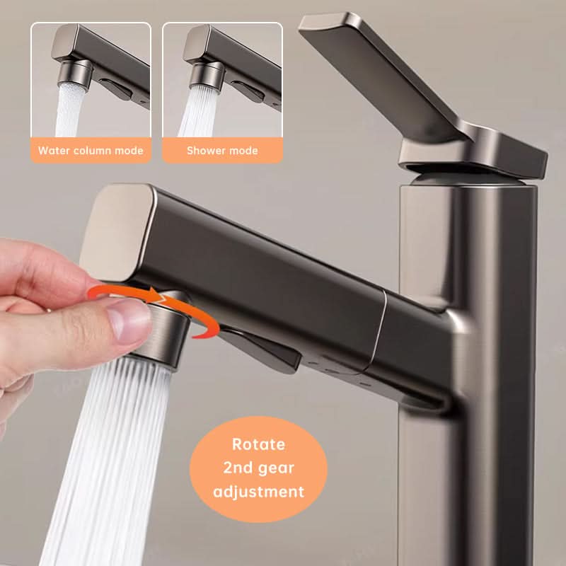 Versatile Pull-Out Faucet with Three Water Modes