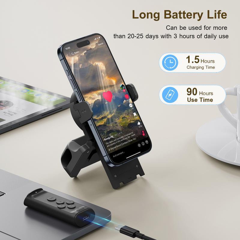 ErgoSnap: Bluetooth Remote Smartphone Stabilizer with 180° Rotation
