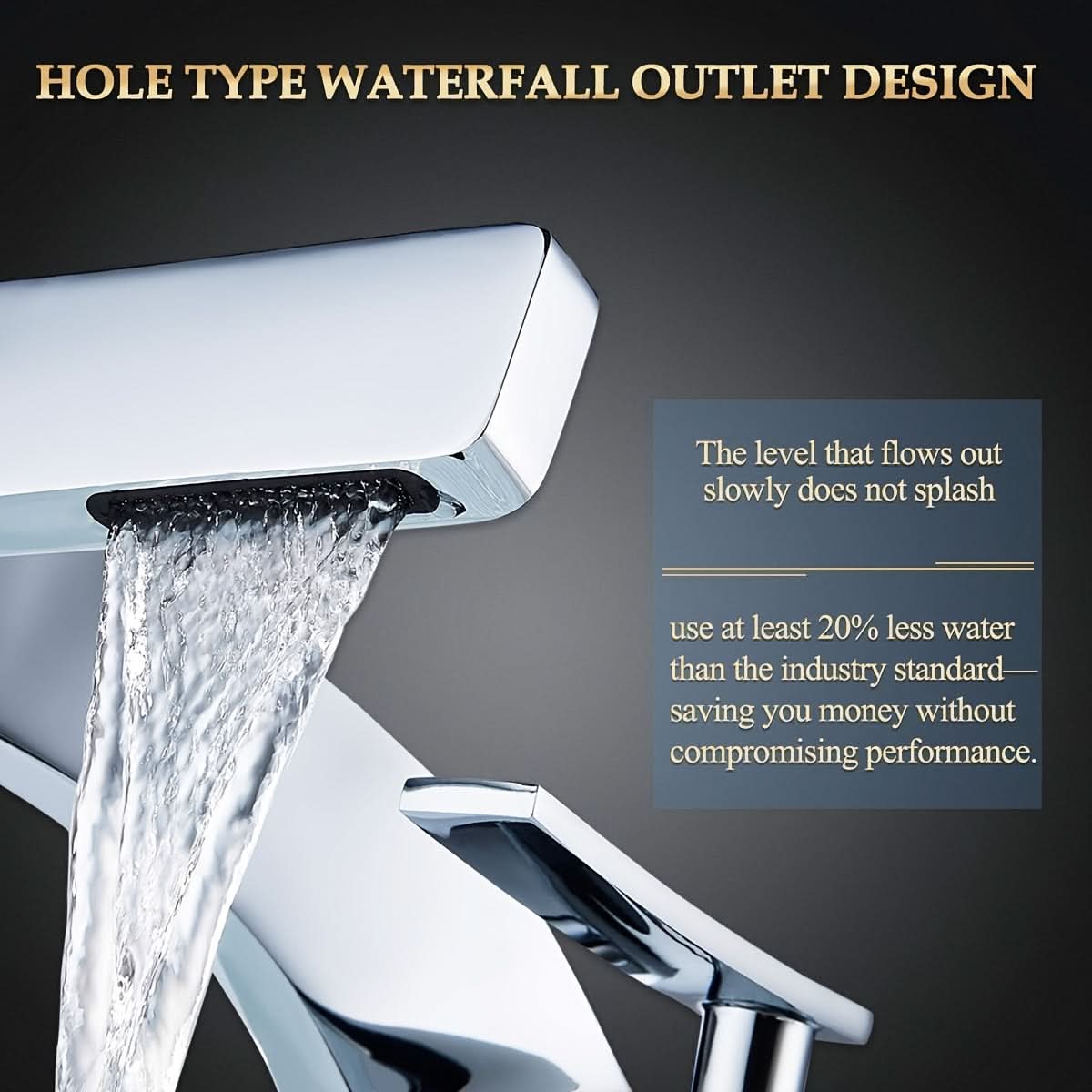 AquaVista - Elegant Waterfall Style Faucet for Bathrooms