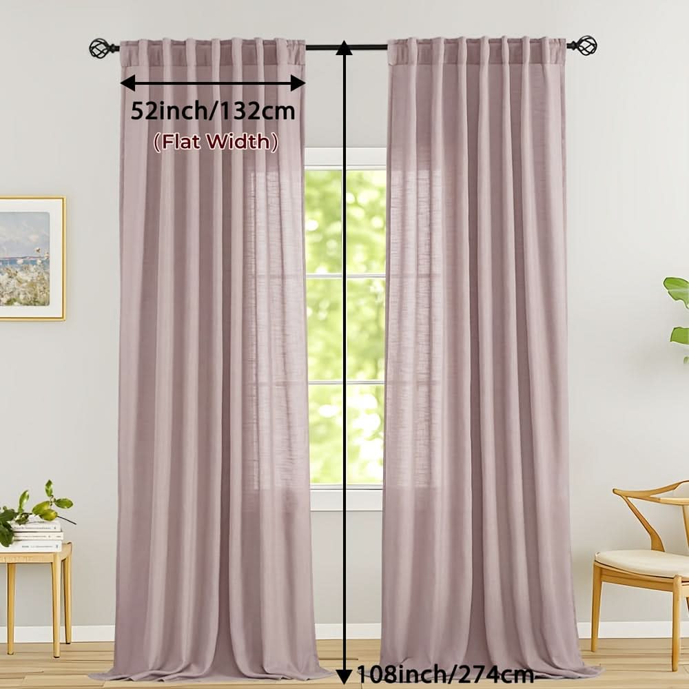 Breezy Linen Sheer Drapes for Natural Light and Privacy