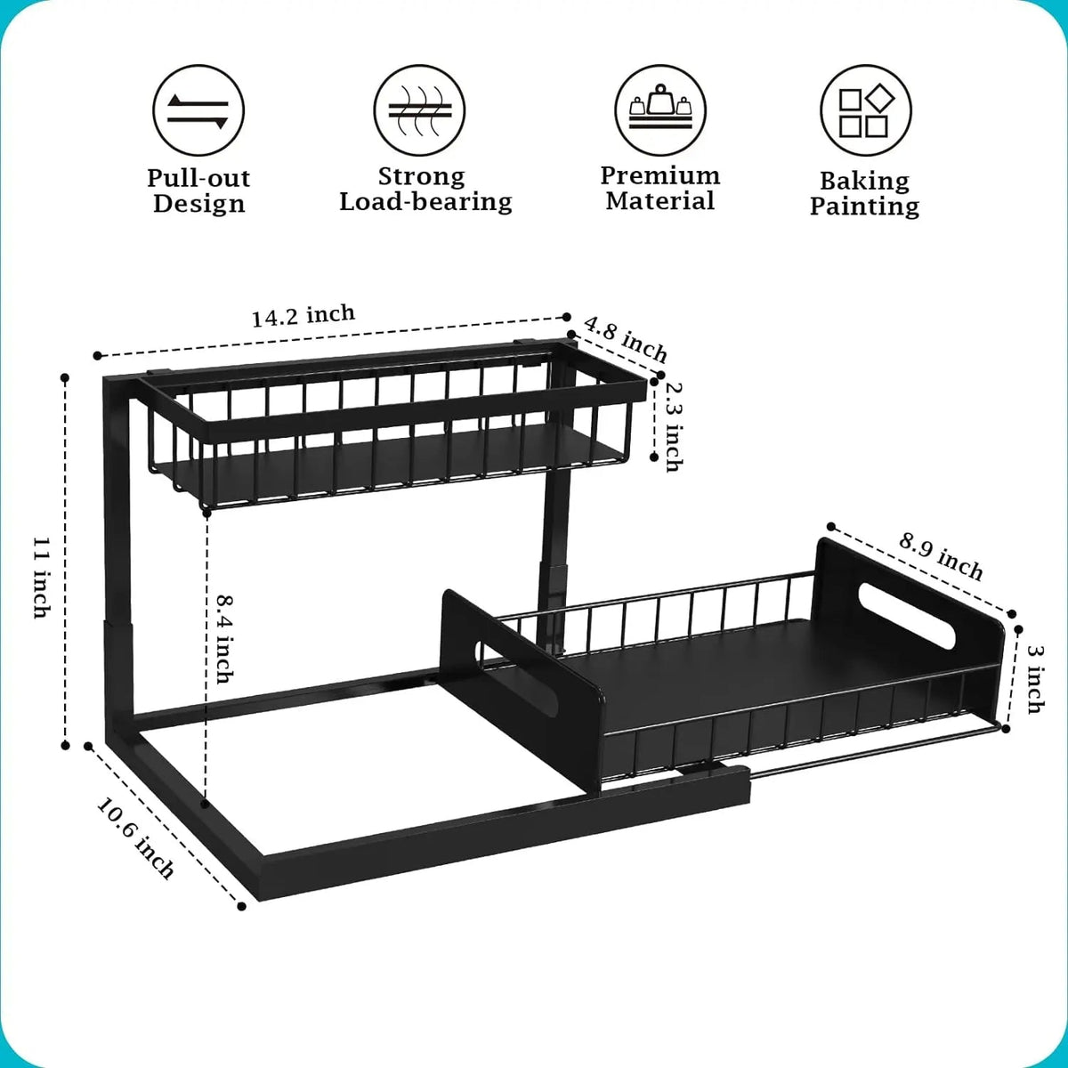 Dual-Tier Under-Sink Storage Solution