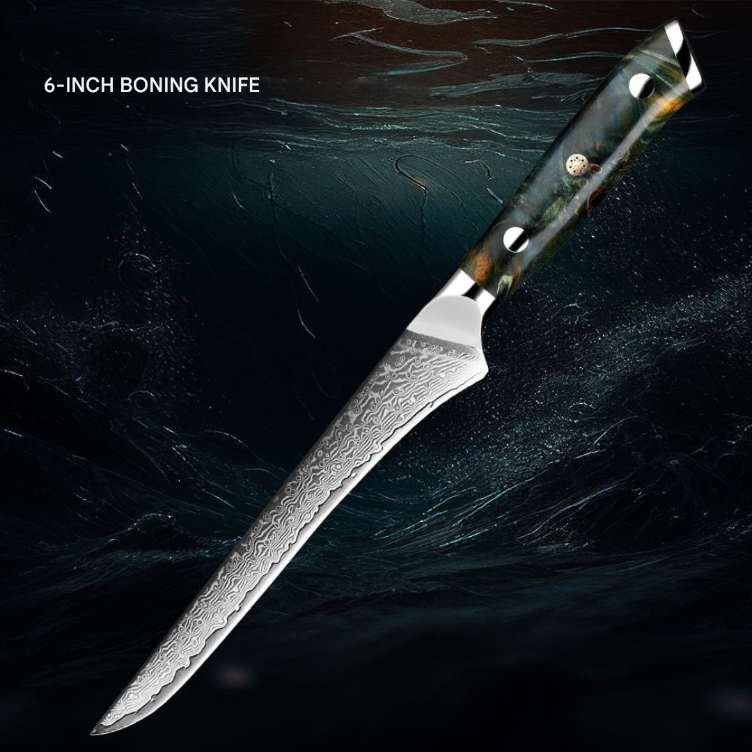Damascus Steel Knife Set – Japanese Style
