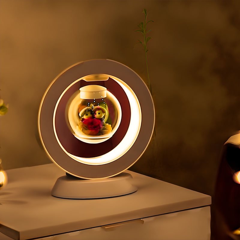 Magnetic Rotating Flower Display – Floating Floral Decor