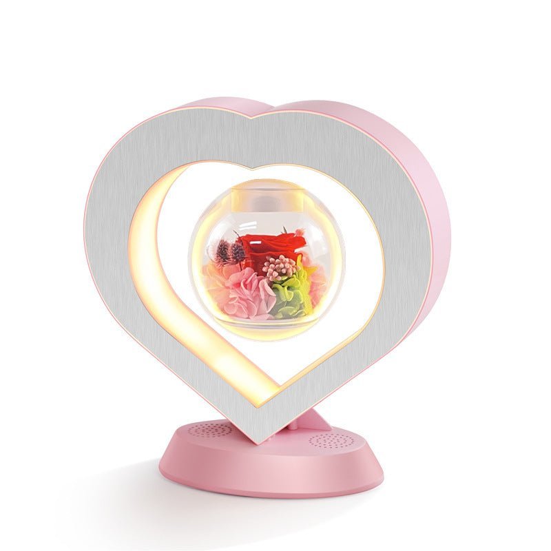 Magnetic Rotating Flower Display – Floating Floral Decor