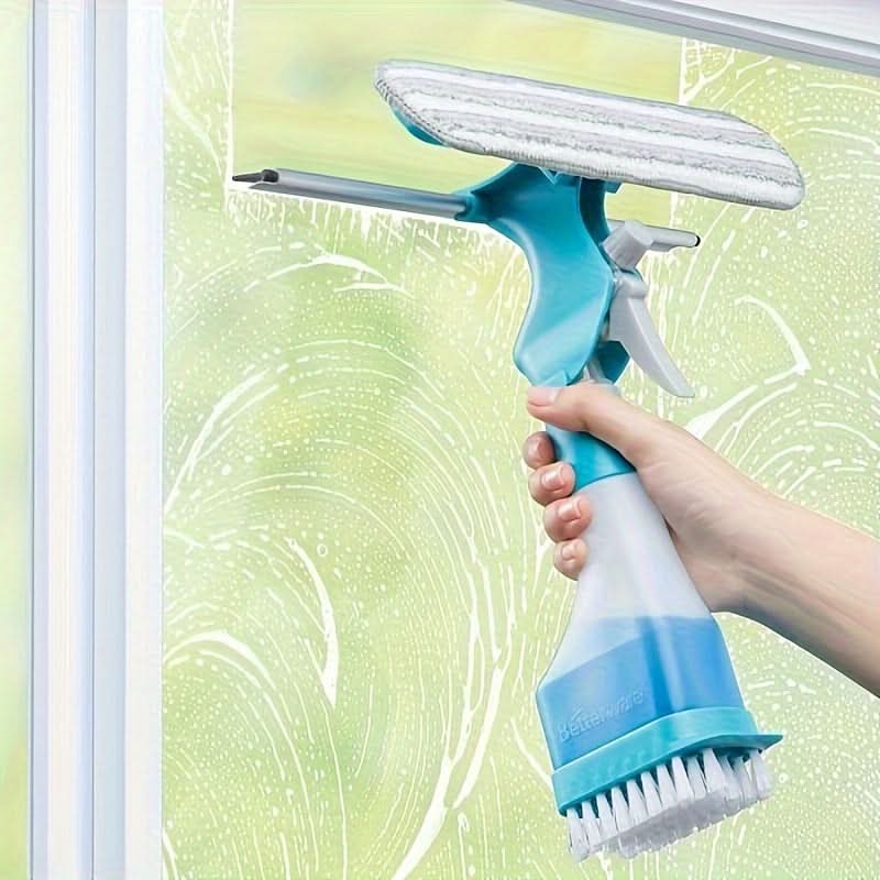 ClearView – All-in-One Glass Cleaning Solution with Spray & Scraper