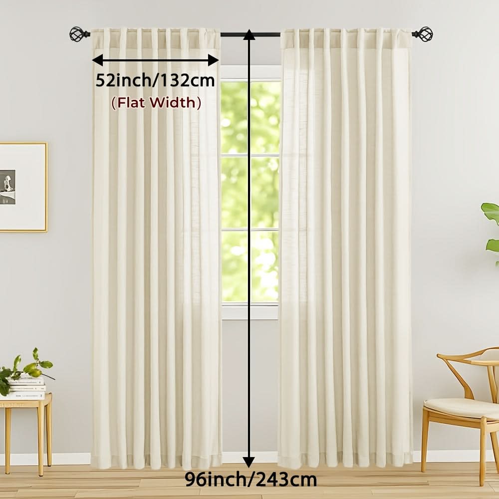 Breezy Linen Sheer Drapes for Natural Light and Privacy