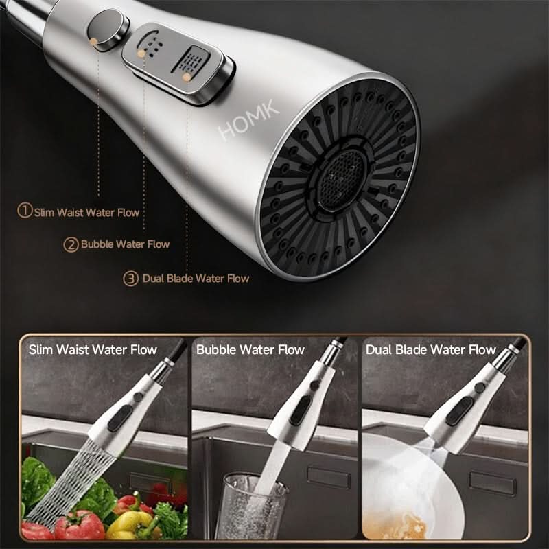 Versatile Pull-Out Kitchen Faucet with Adjustable Spray Options