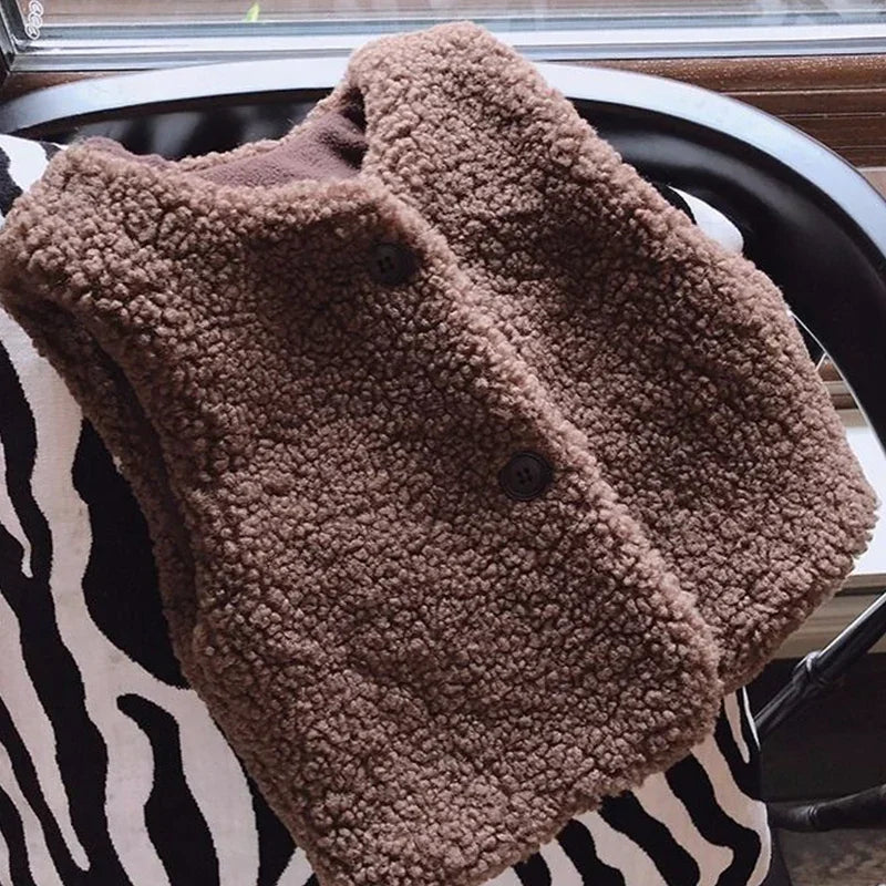 Cozy Lamb Wool Vest for Kids - Warm Winter Layer