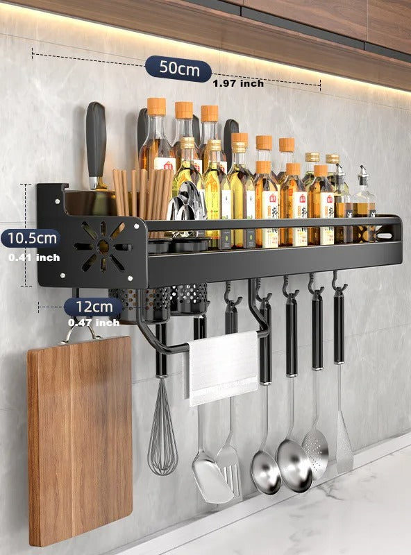 Space-Saving Wall-Mounted Kitchen Organizer