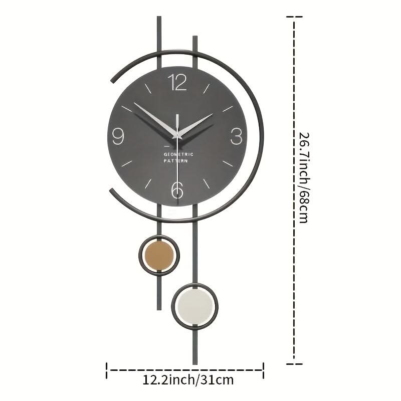 Tranquil Timekeeper - Minimalist Wall Clock with Iron Frame