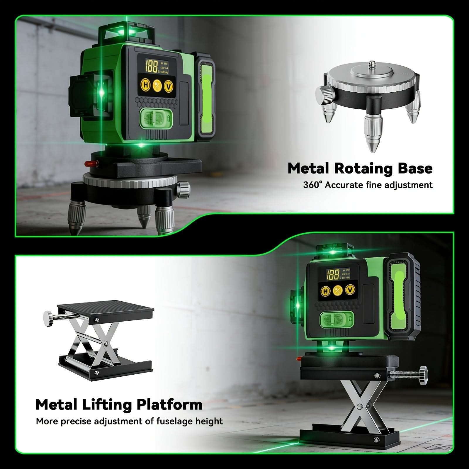 PrecisionPro 360° Laser Level Tool for Perfect Alignment