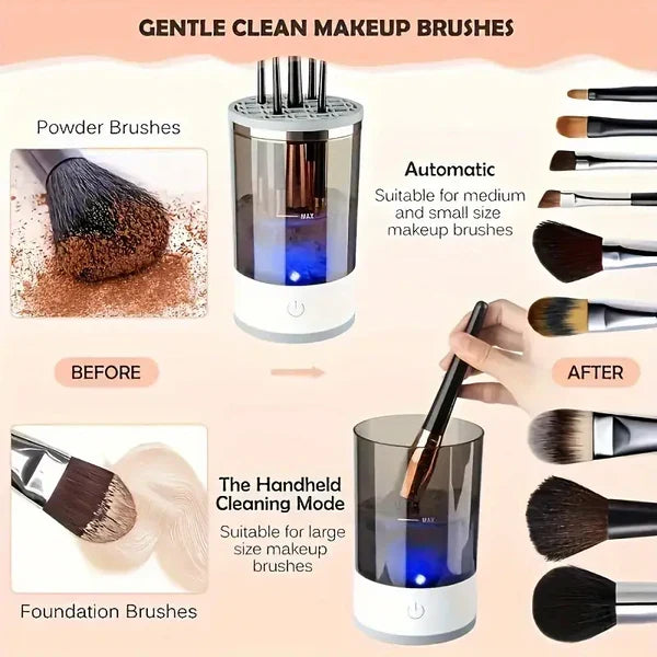 Effortless Makeup Brush Cleaning Device