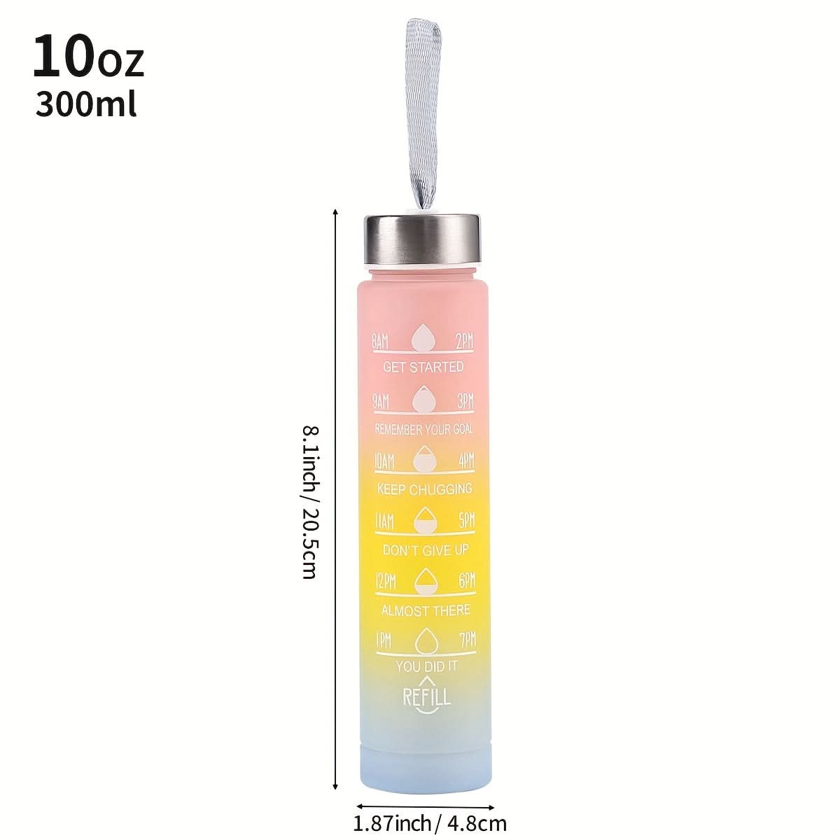AquaGlow – Stylish Gradient Water Bottle with Straw