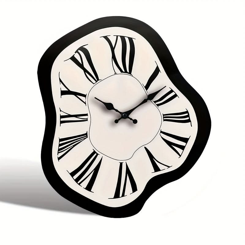 Artistic Silent Wood Wall Clock with Roman Numerals