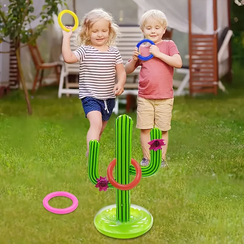 Cactus Splashdown – Inflatable Ring Toss Game for Pool Parties