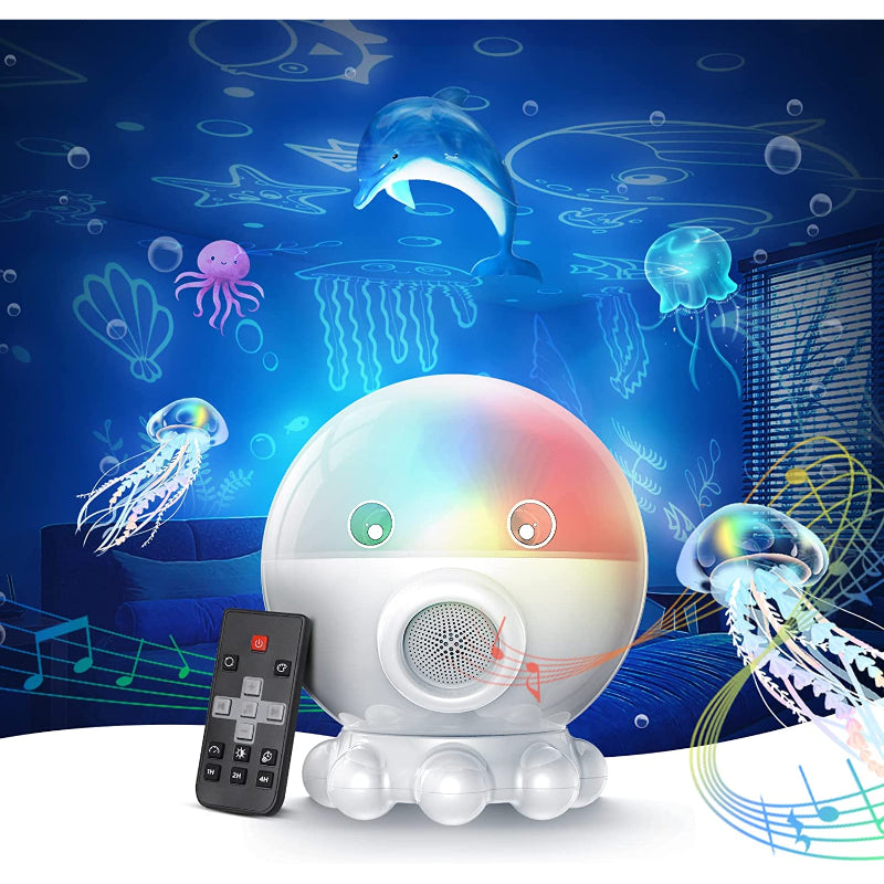 Ocean and Starry Sky Projecting LED Night Light with Music Function