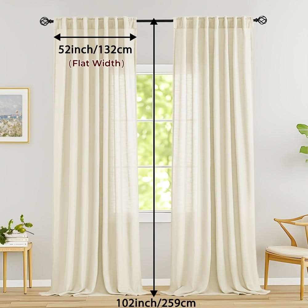 Breezy Linen Sheer Drapes for Natural Light and Privacy