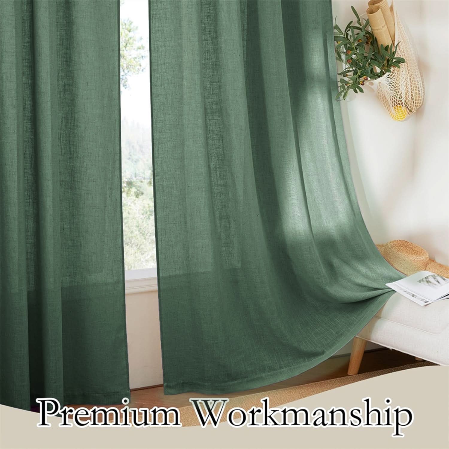 Breezy Linen Sheer Drapes for Natural Light and Privacy