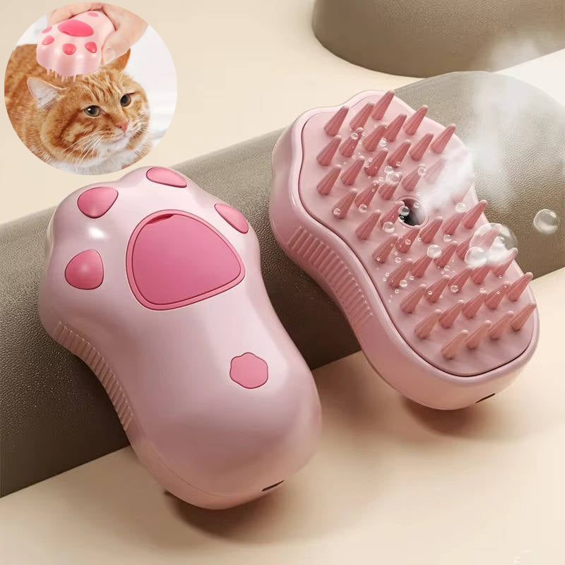 Steam-Infused Grooming Brush for Dogs