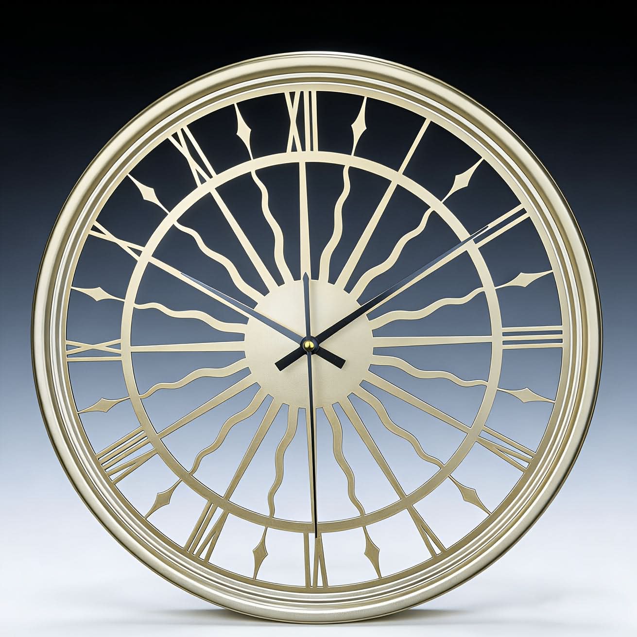 Serenity Clock – Quiet 3D Metal Wall Timepiece with Classic Design
