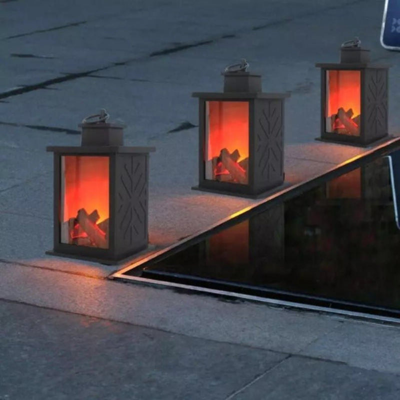 FlickerGlow Hanging LED Lantern for Cozy Ambiance