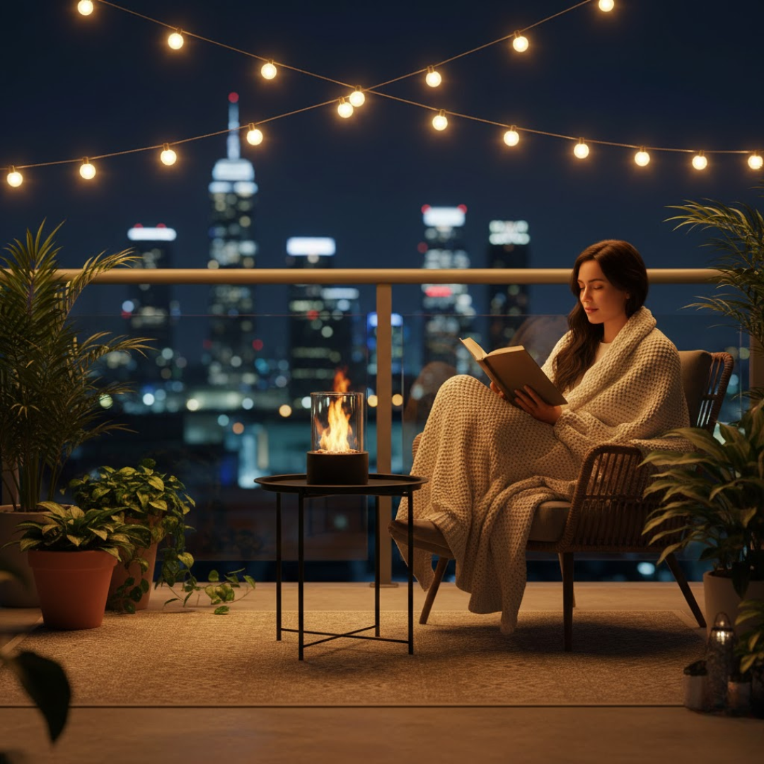 LuxeFlame – Portable Bioethanol Tabletop Fireplace