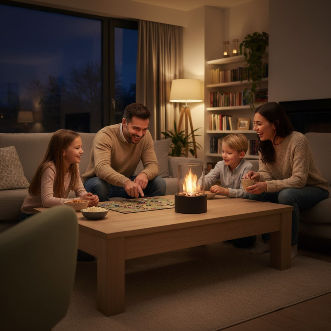 LuxeFlame – Portable Bioethanol Tabletop Fireplace