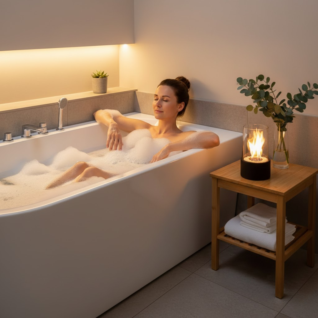 LuxeFlame – Portable Bioethanol Tabletop Fireplace