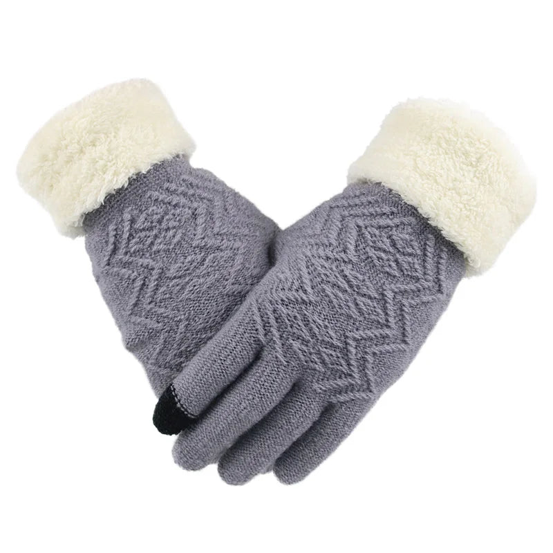 Cozy Fleece-Lined Touch Screen Winter Gloves