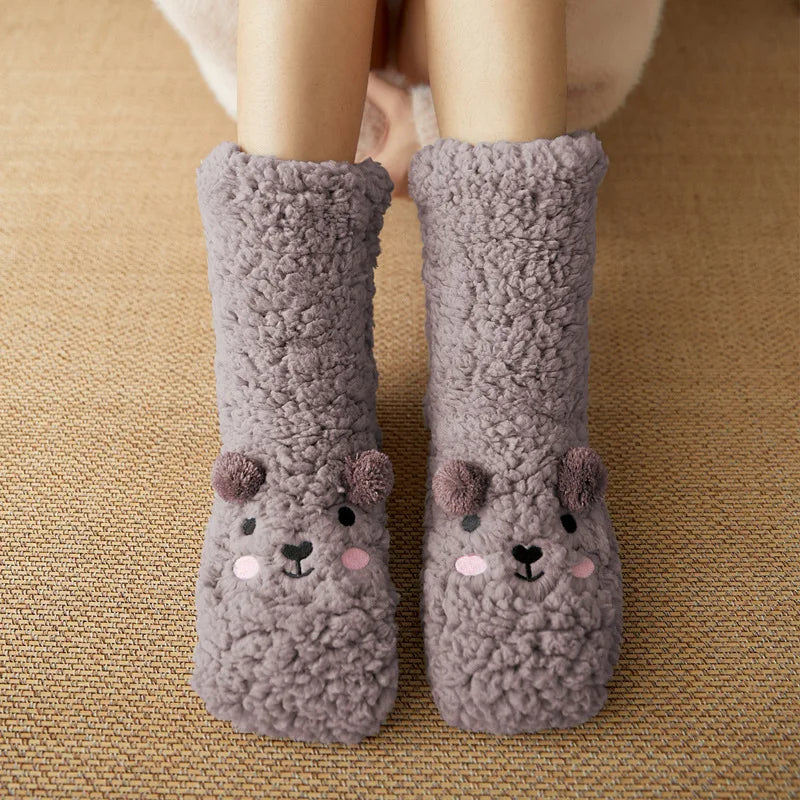 Cozy Critter Fleece Indoor Socks