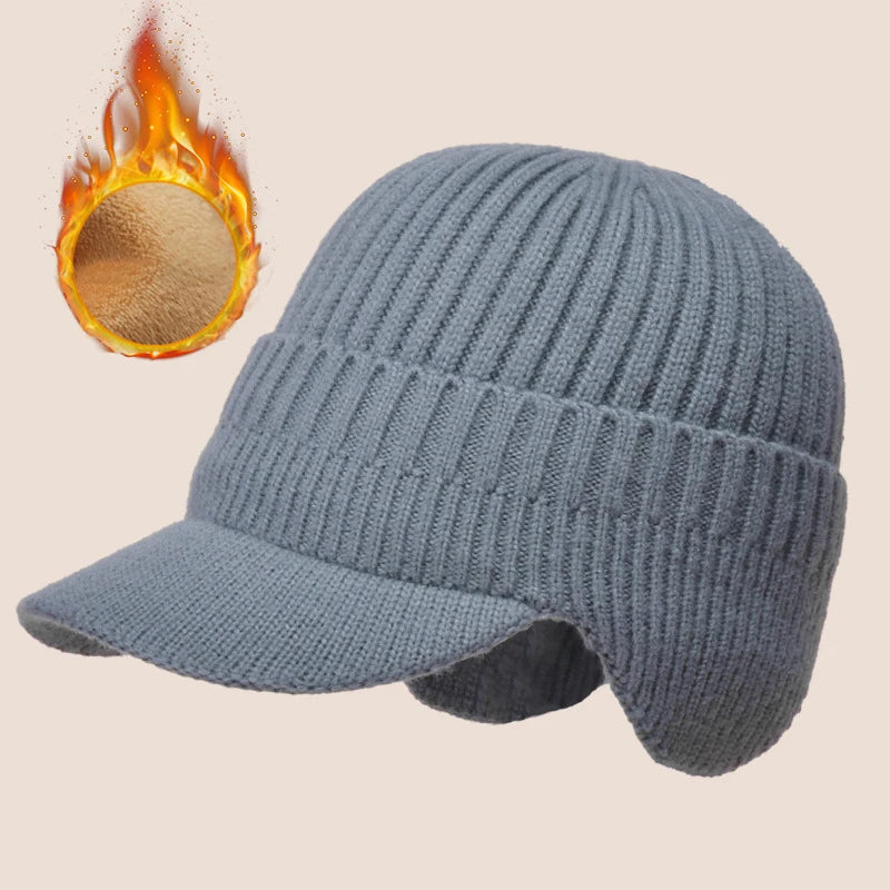 Men's Cozy Knit Ear Protection Winter Beanie