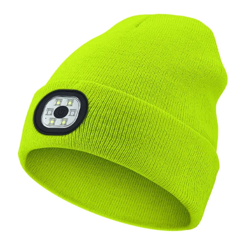 Illuminated Winter Beanie with Rechargeable LED Lights
