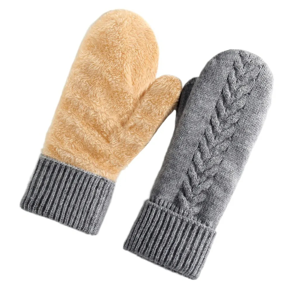 Cozy Double-Layered Fleece Winter Mittens for Ultimate Warmth