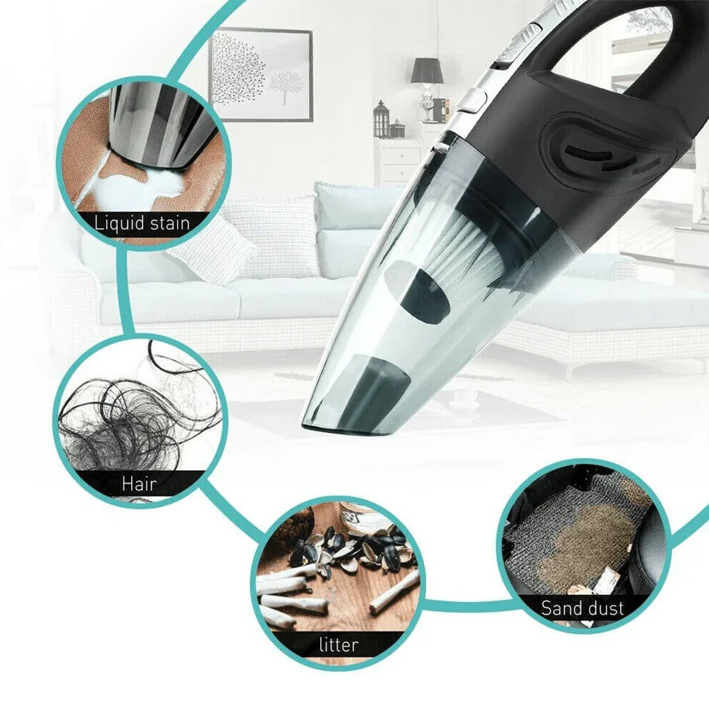 Compact Cordless Vacuum Cleaner with USB Charging (120W, 4000PA)