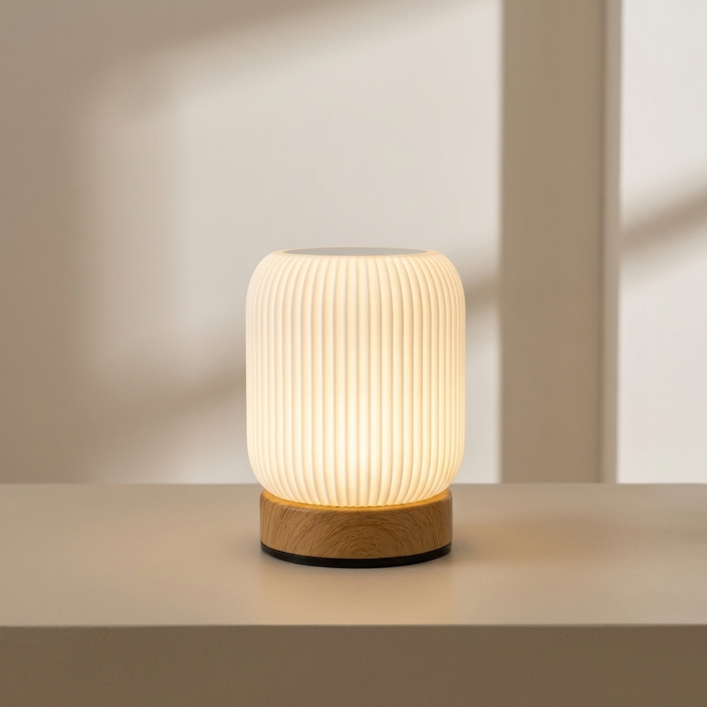 Touch-Controlled LED Table Lamp with Rechargeable Battery