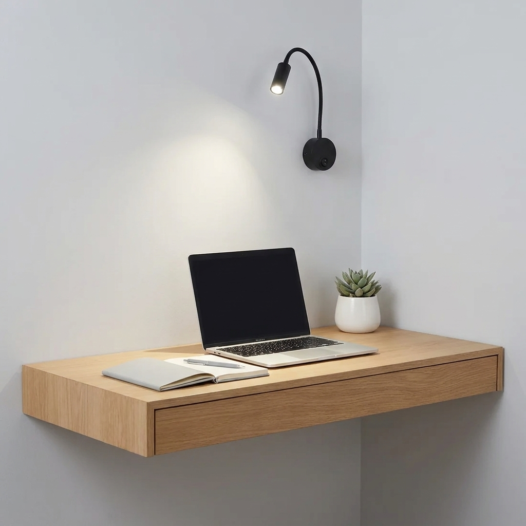 Flexible Wall-Mounted LED Reading Light with Adjustable Arm