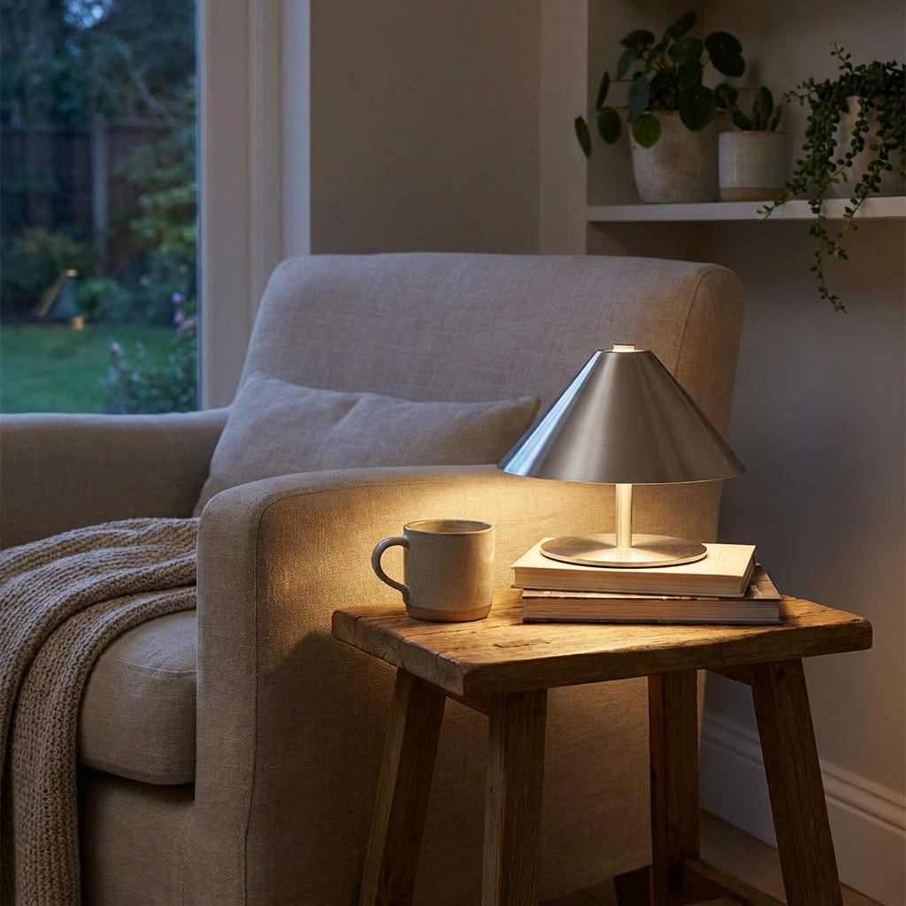 Versatile Touch-Controlled LED Table Lamp with USB Charging
