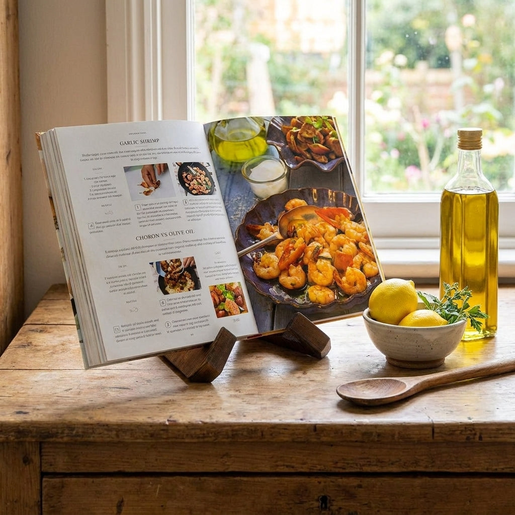 Versatile Wooden Recipe Holder for Effortless Cooking