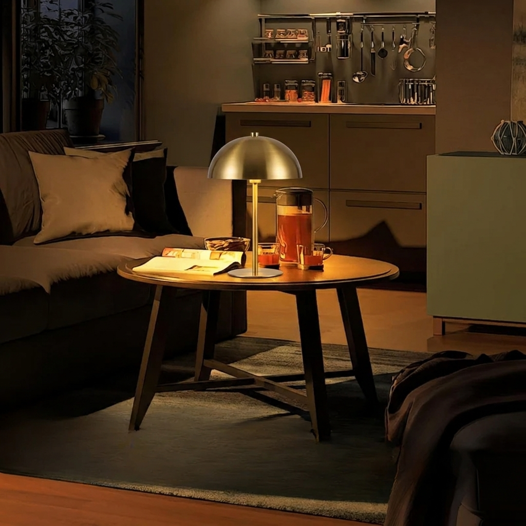 Portable LED Table Lamp with Touch Control and Rechargeable Battery