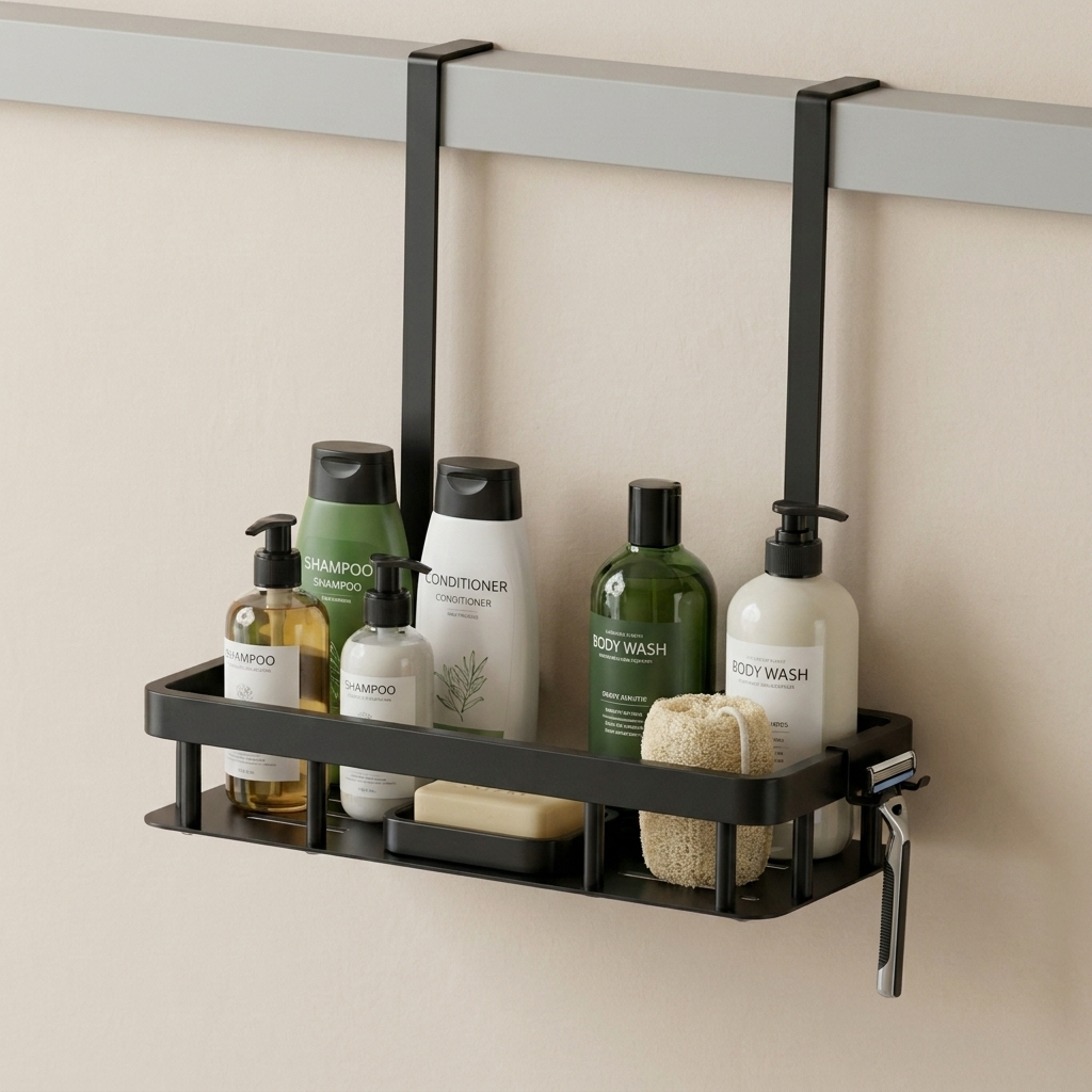 Space-Efficient Steel Shower Organizer for Your Bathroom