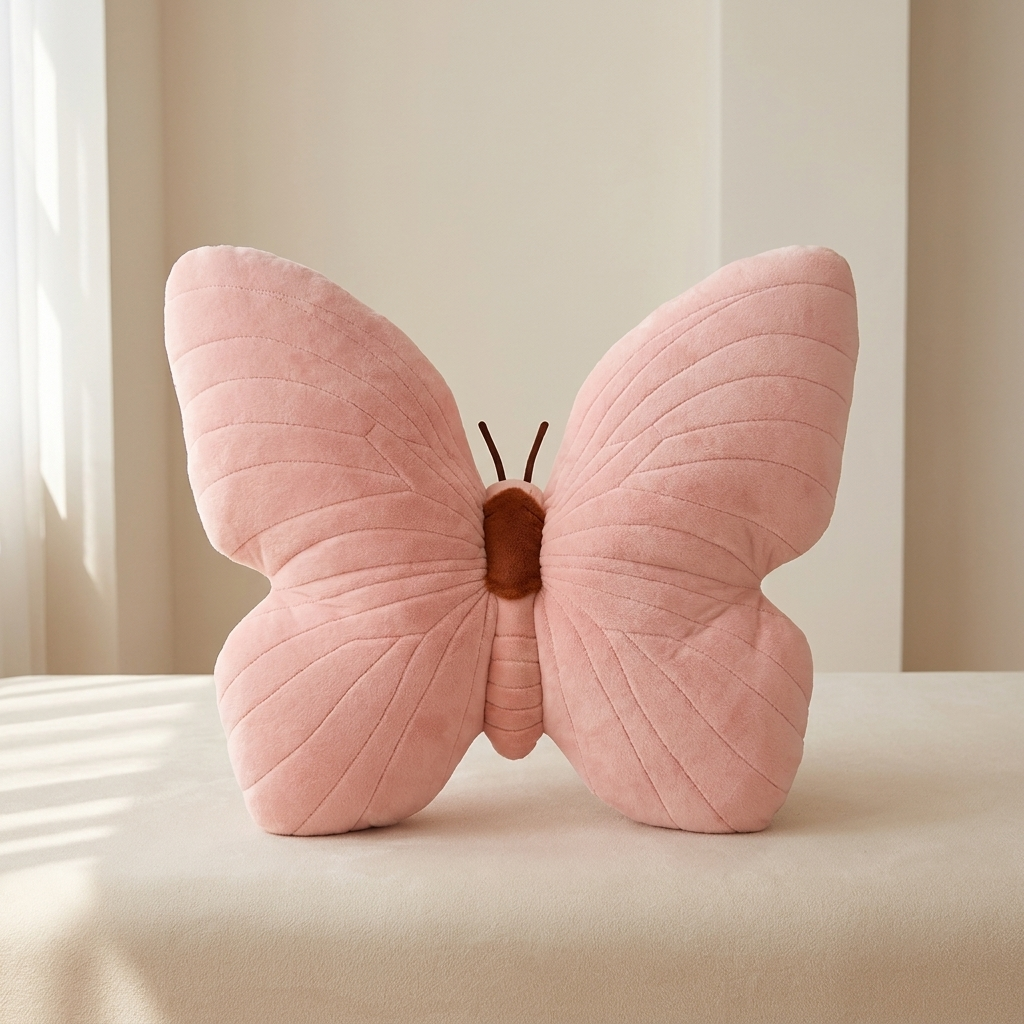 Charming Butterfly-Themed Plush Pillow for Kids